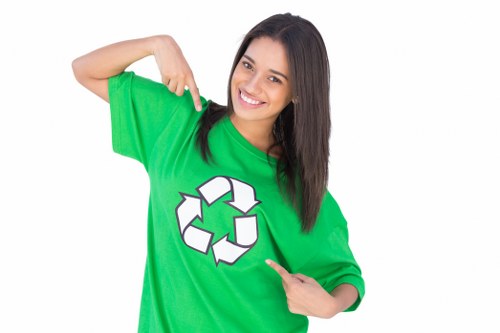 Community members participating in Southwark recycling program